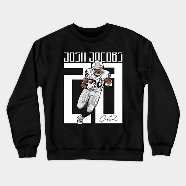 Josh Jacobs Las Vegas Number Crewneck Sweatshirt by caravalo